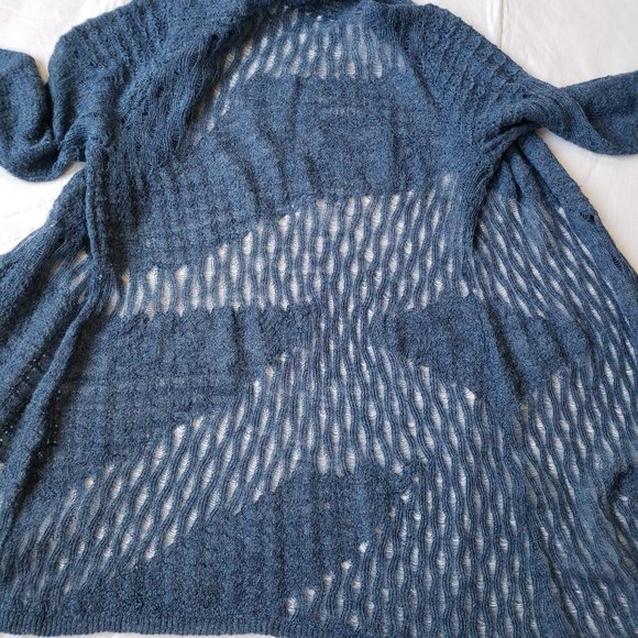 Eileen Fisher Baby Alpaca Open Front Knit Lightweight Cardigan - Picture 8 of 8